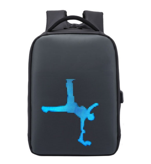Mochila LED Publicitaria Animada DIY – Negro