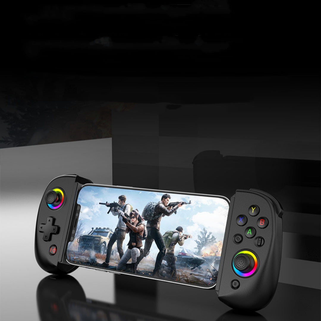 Gamepad Bluetooth extensible con gadgets tecnológicos para Android, iOS, Switch, PS y PC