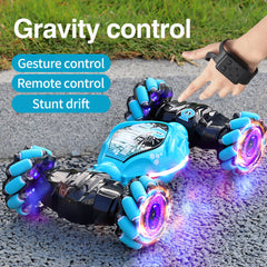 Coche RC acrobático 4WD con control por gestos y LED