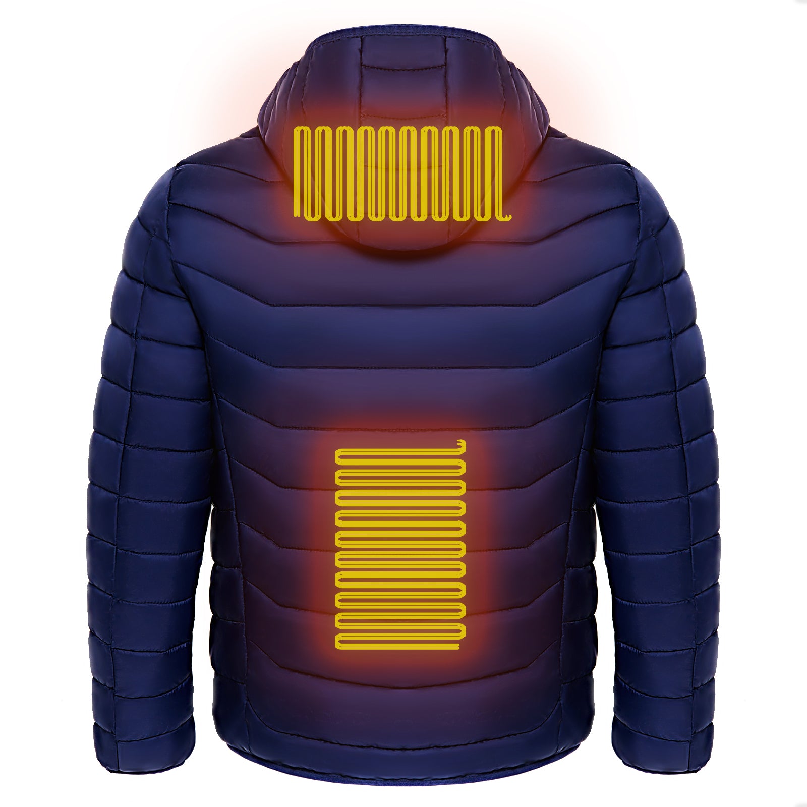 Chaqueta térmica eléctrica acolchada con capucha 9 zonas