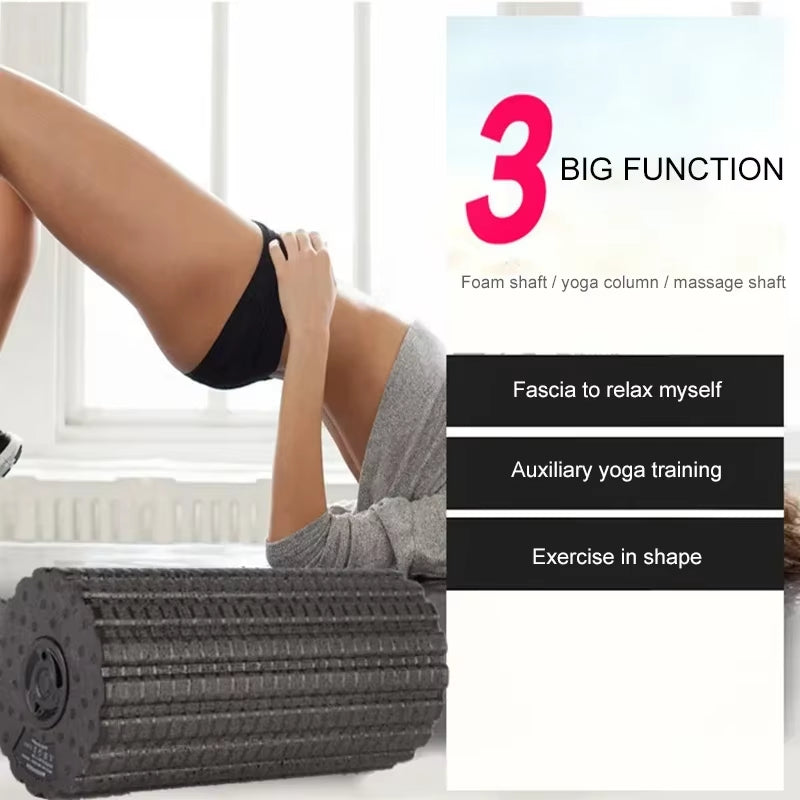 Rodillo De Espuma Para Yoga, Palo De Masaje Eléctrico Vibratorio De 4 Velocidades Para Relajación Muscular, Rodillo De Gatillo, Bloque De Ejercicio De Pilates Recargable