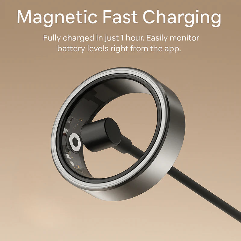 Anillo inteligente ESTG R5 con monitoreo de salud y sueño