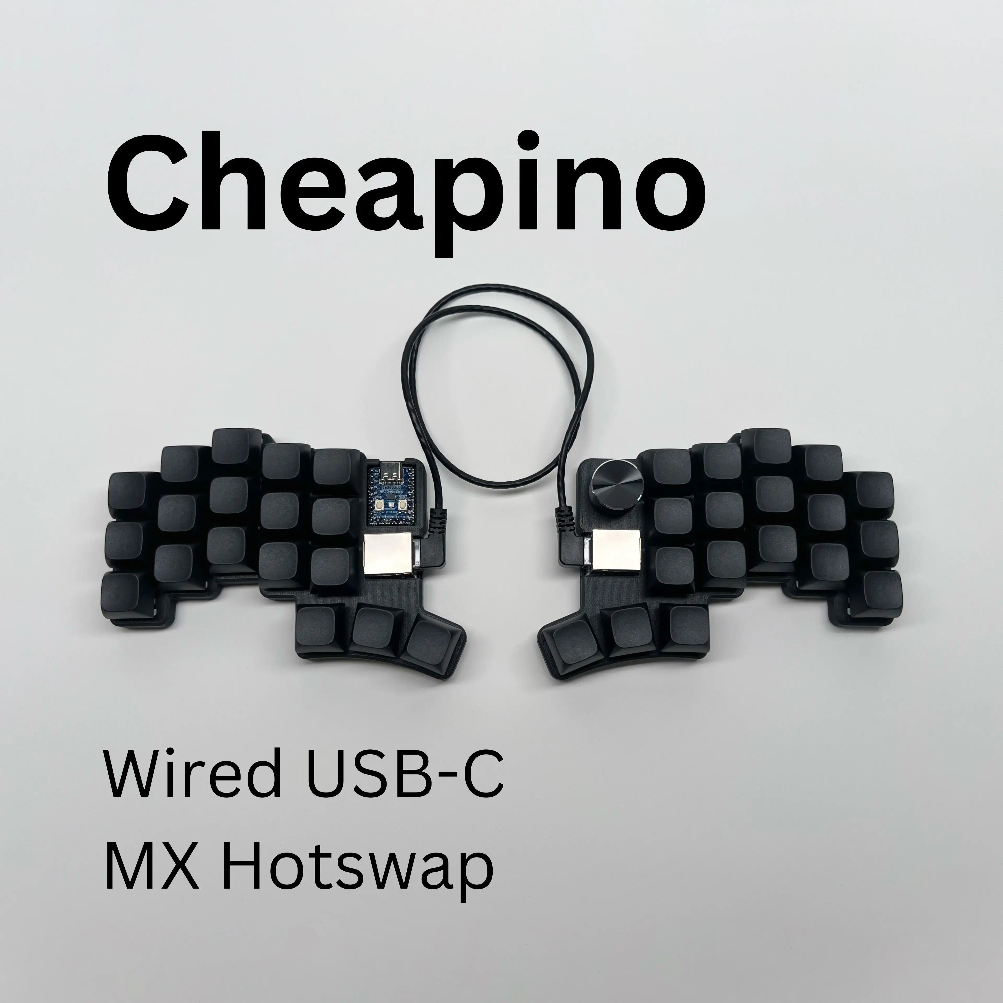 Teclado Dividido Cheapino V2 Mecánico QMK con Cable