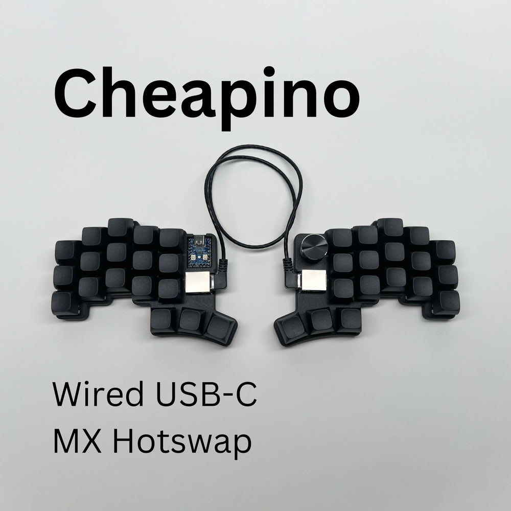 Teclado Dividido Cheapino V2 Mecánico QMK con Cable