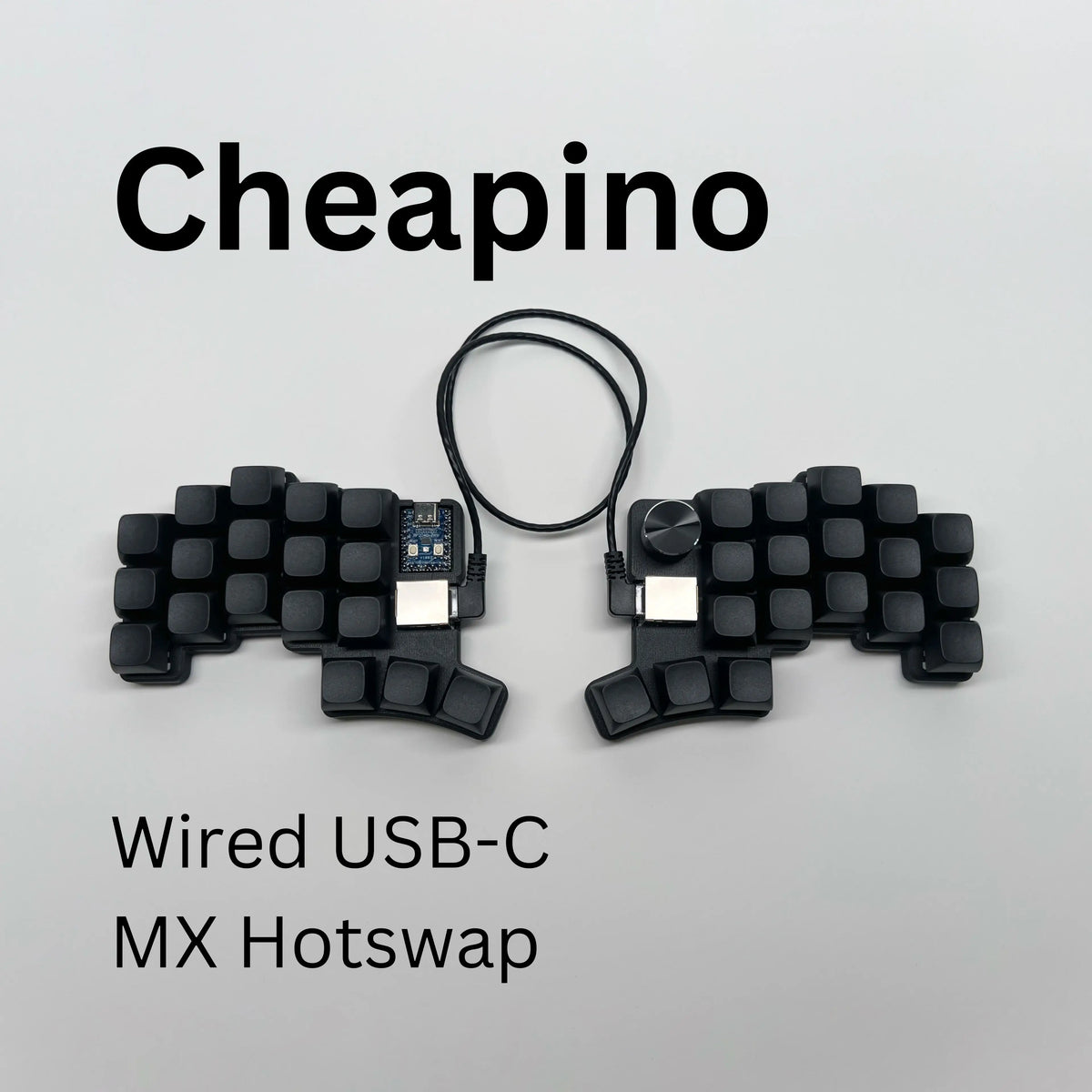 Teclado Dividido Cheapino V2 Mecánico QMK con Cable
