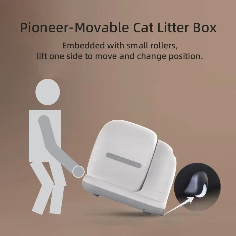 Caja de arena automática inteligente para gatos 75 L con APP