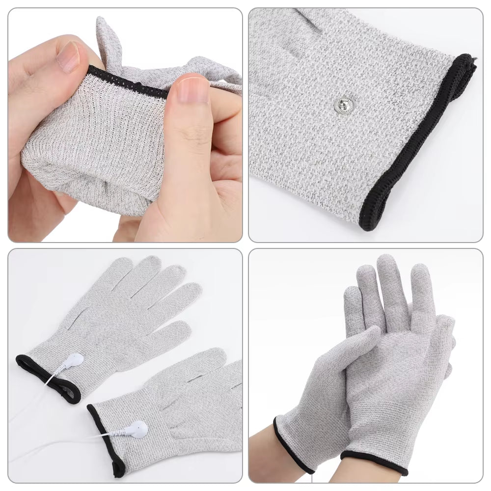 Masajeador eléctrico EMS con guantes de electroestimulación DearBeauty