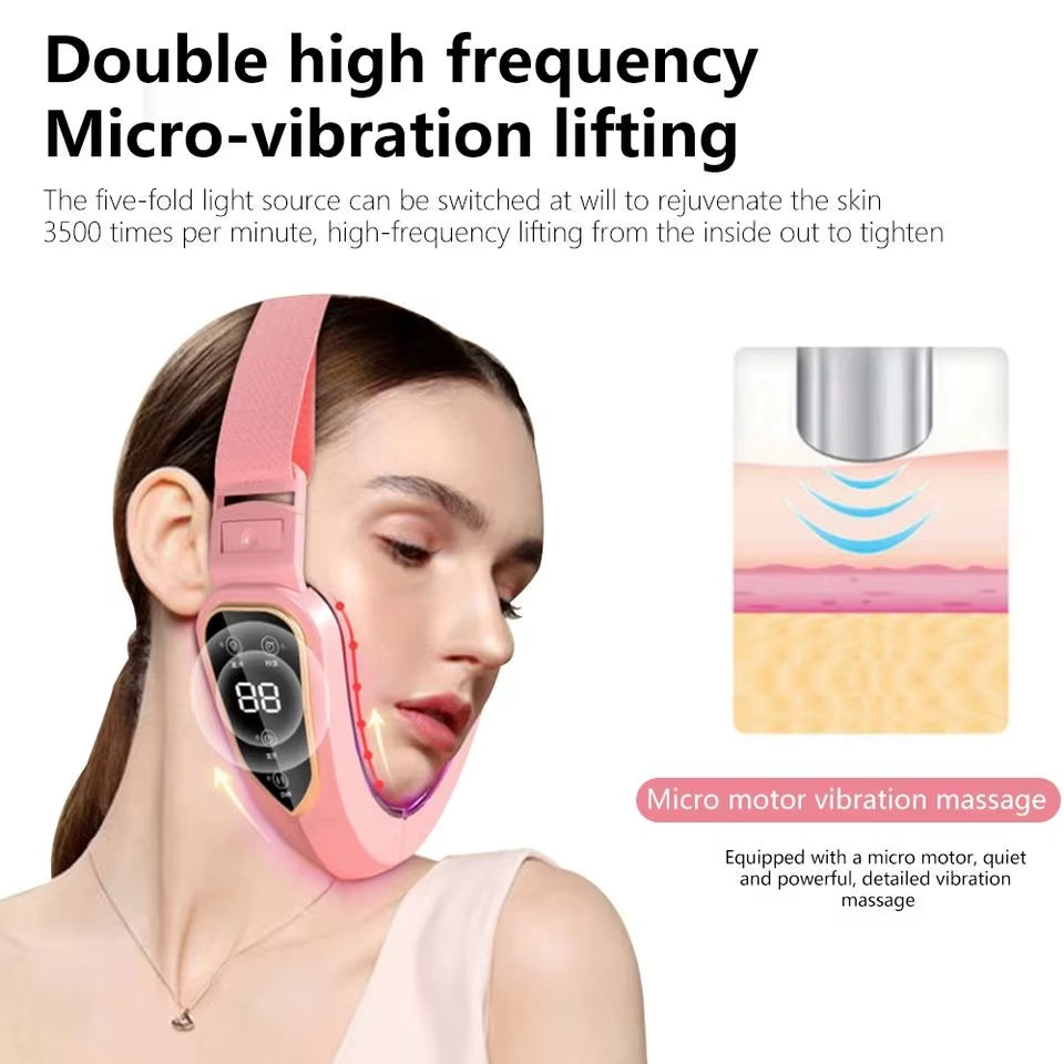 Mascarilla facial reafirmante con vibración EMS y efecto lifting