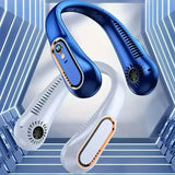 Ventilador portátil de cuello con pantalla LCD y 3 velocidades