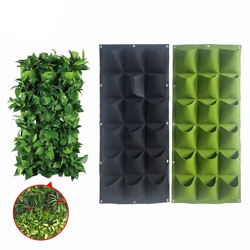 Bolsa de cultivo vertical con 36 bolsillos para jardín interior y exterior