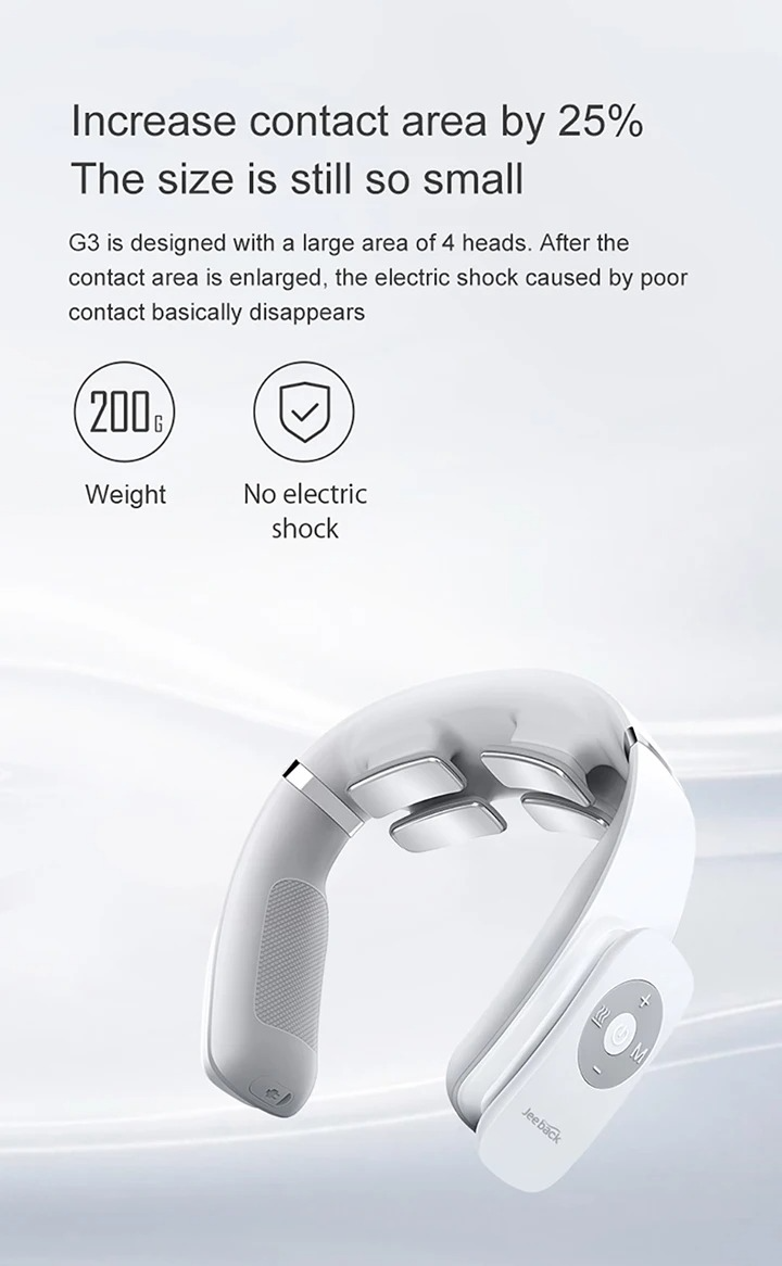 Masajeador Cervical G3 Jeeback con Calor y Pulsos TENS