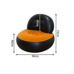Sofá inflable ergonómico con respaldo para interior y exterior