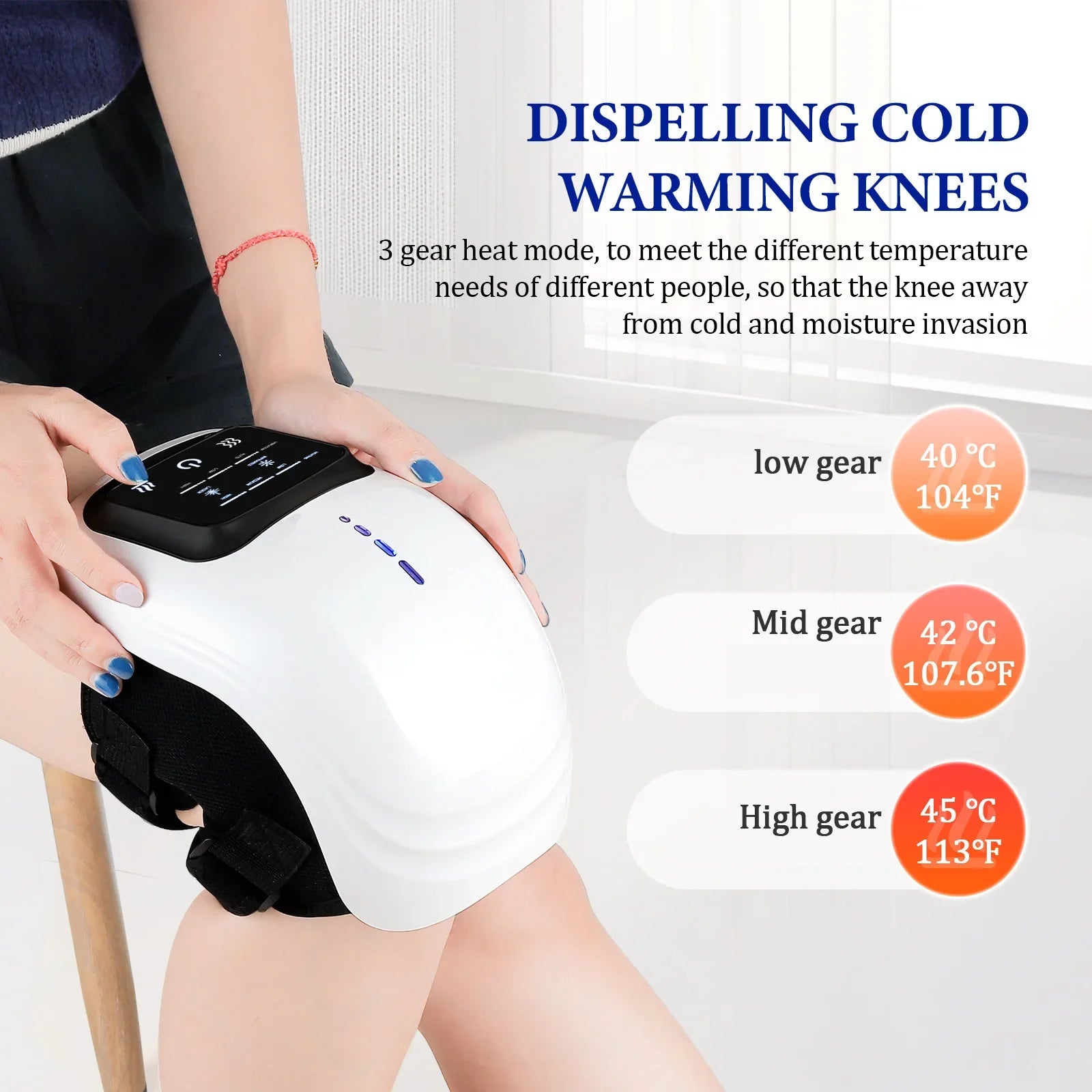 Masajeador inteligente de rodilla con calor y vibración