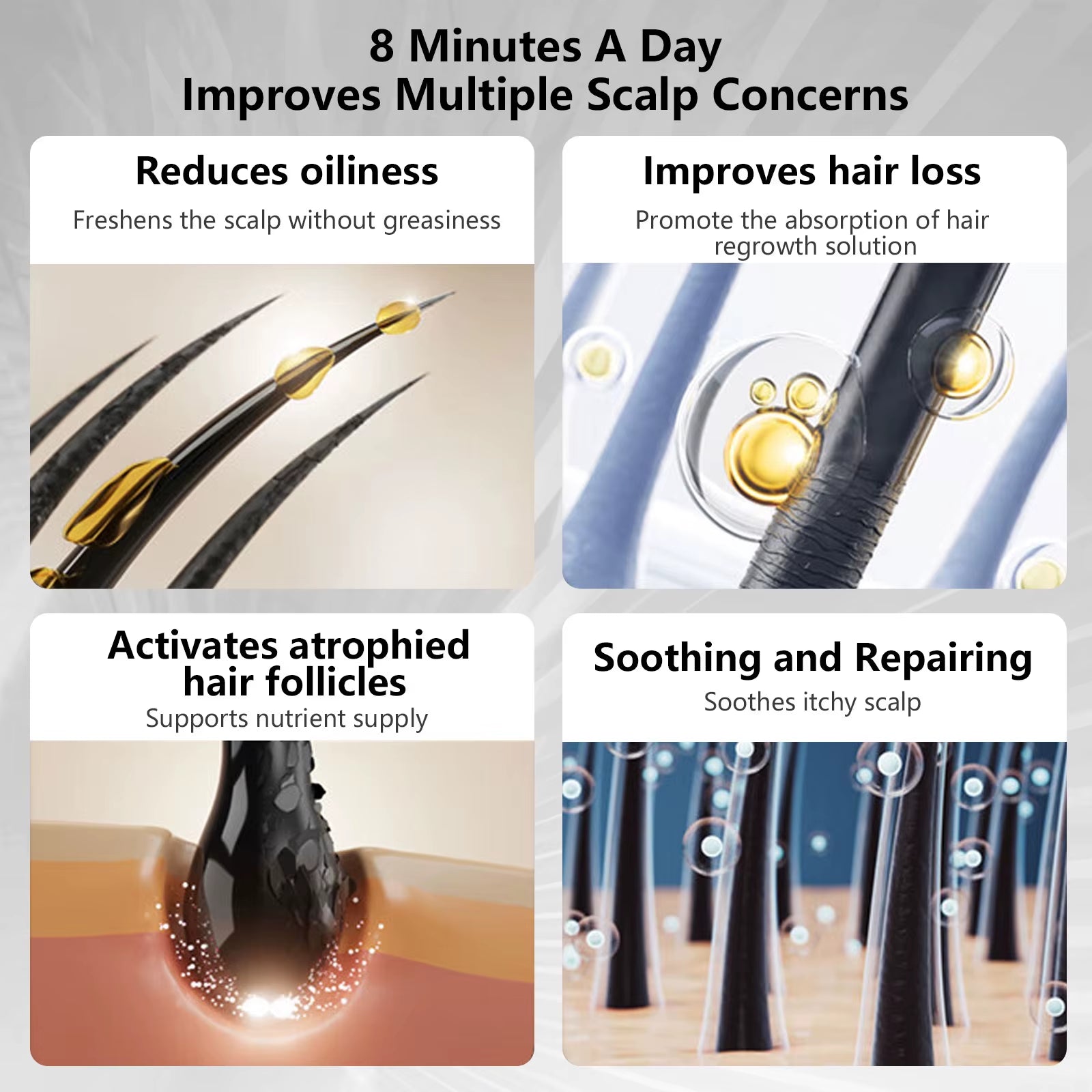 Peine láser JITESY para crecimiento capilar y masaje anticaída