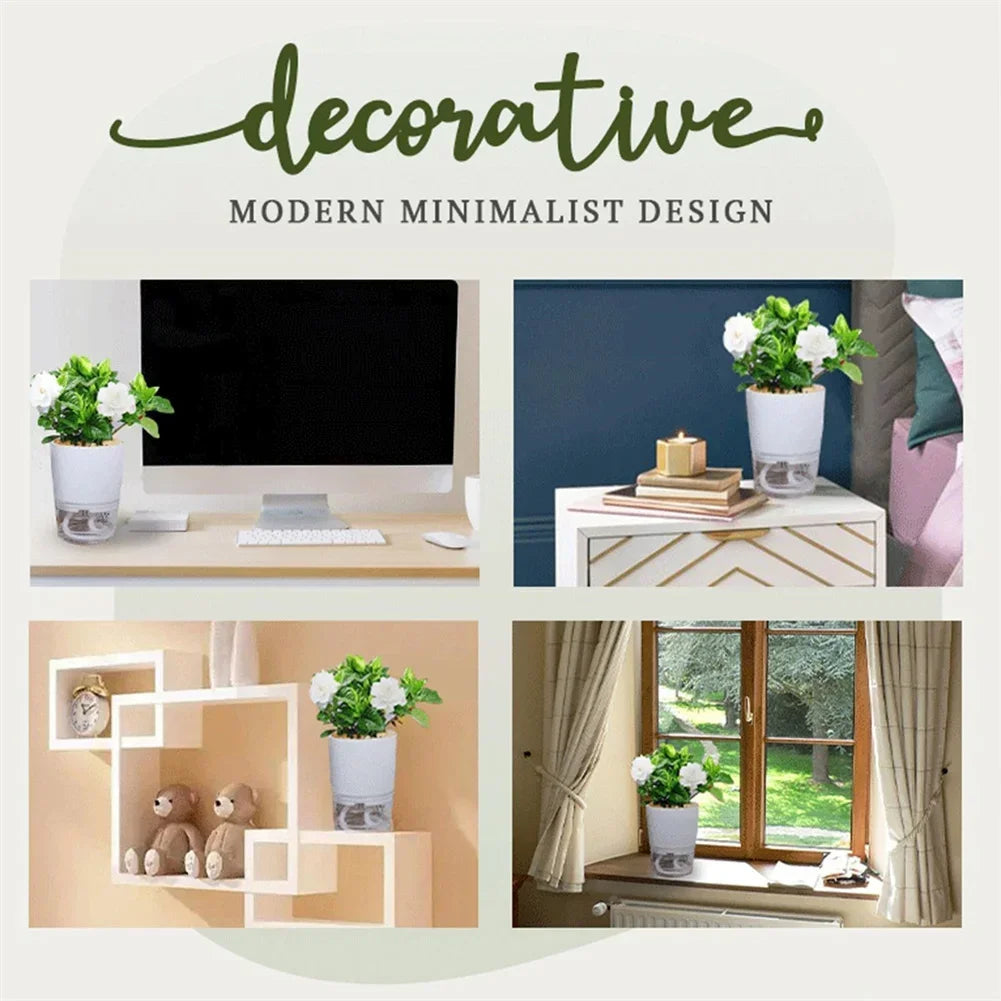 Maceta autoabsorbente con sistema de riego automático