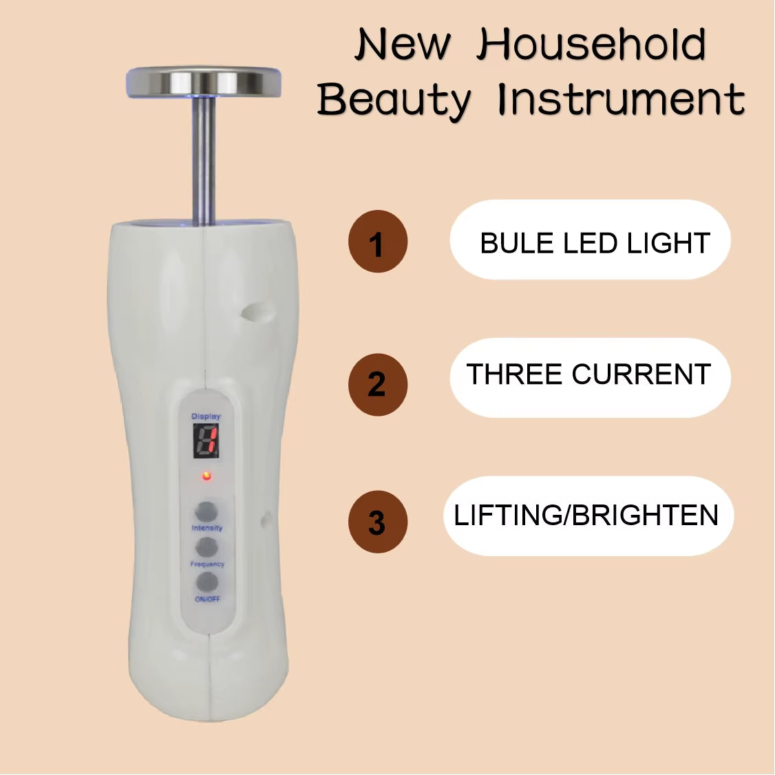 Dispositivo facial EMS con luz azul reafirmante y lifting