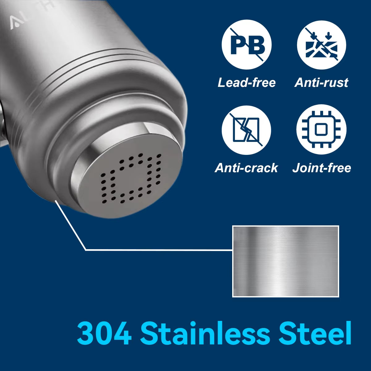 Filtro de agua ALTHY de acero inoxidable | Purificador para grifo 5 etapas