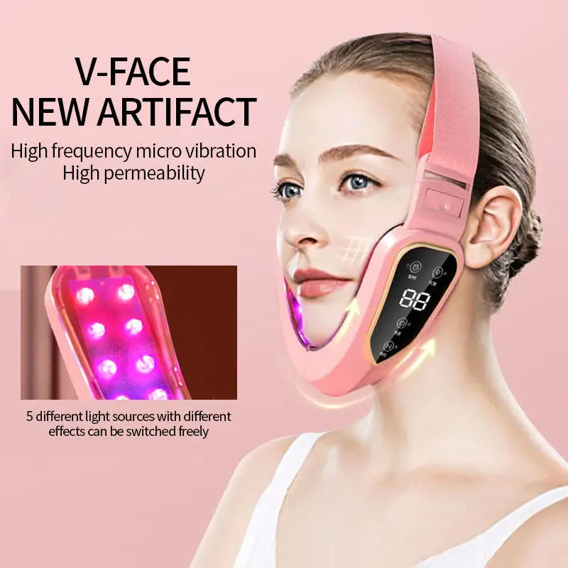 Mascarilla facial reafirmante con vibración EMS y efecto lifting