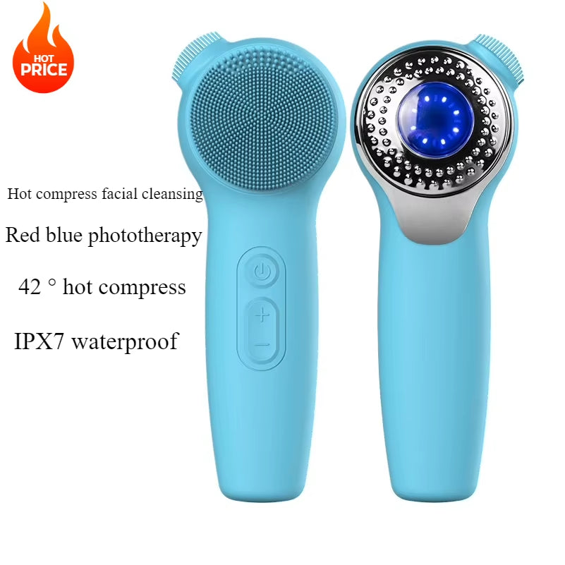 Cepillo facial eléctrico sónico con vibración y carga inalámbrica