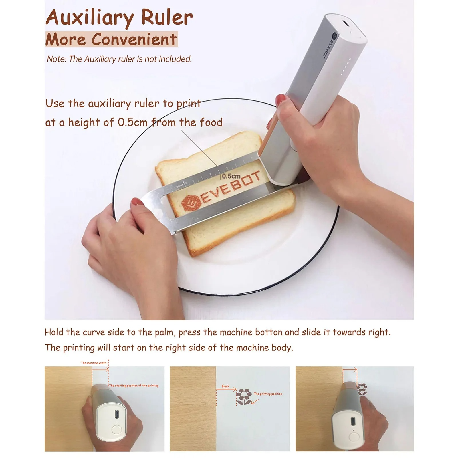 EVEBOT Handheld Portable Printer - Impresora portátil