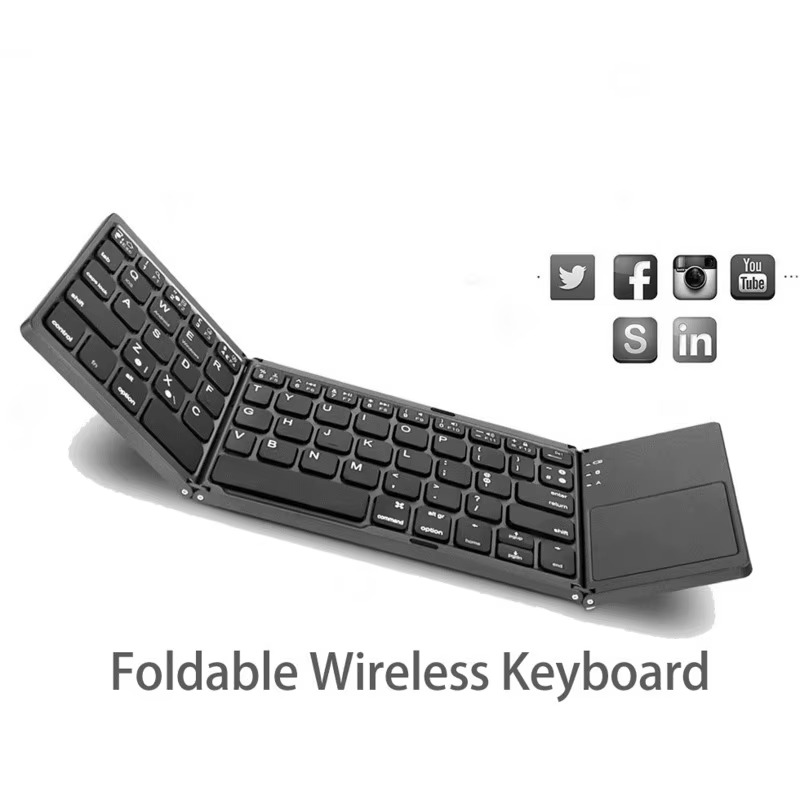 Teclado Bluetooth Plegable Inalámbrico Portátil 64 Teclas