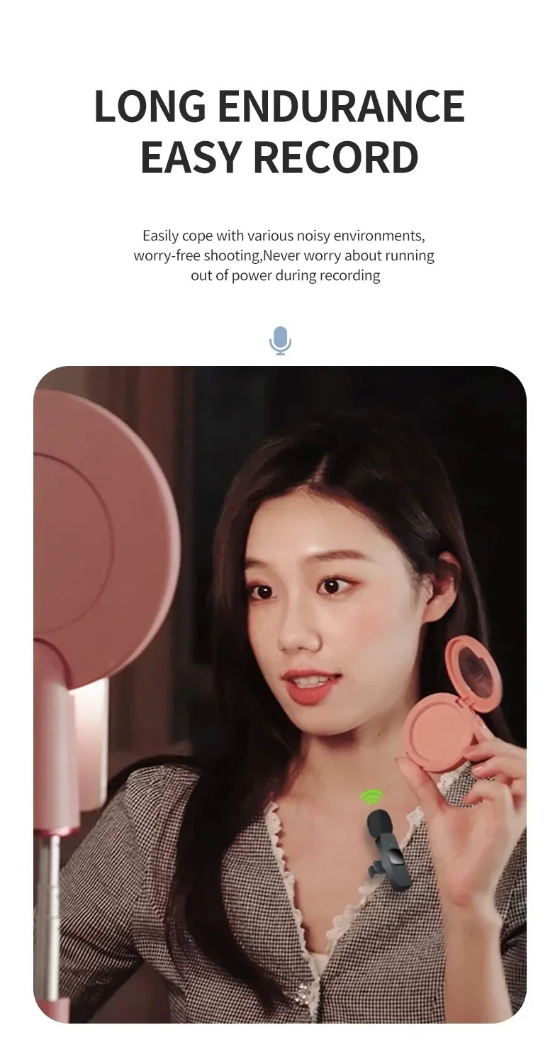 Micrófono inalámbrico 3 en 1 tecnología portátil recargable