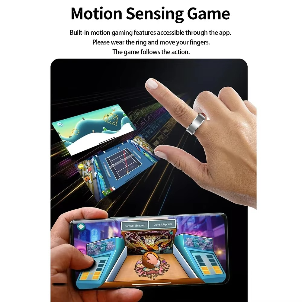 Anillo inteligente ESTG R5 con monitoreo de salud 3ATM