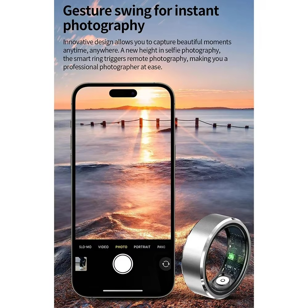 Anillo inteligente ESTG R5 con monitoreo de salud 3ATM