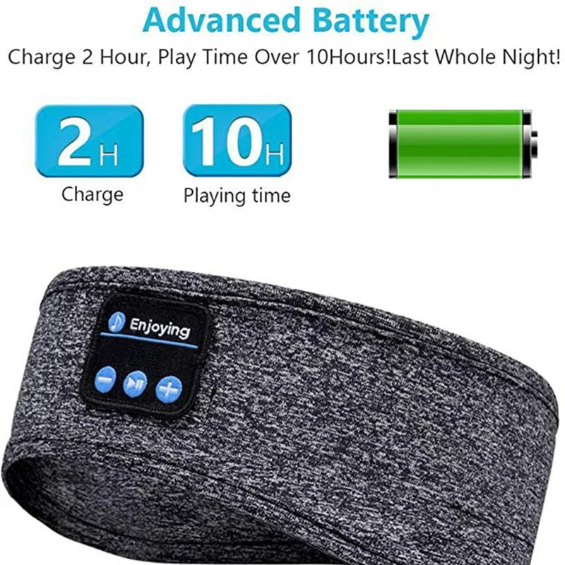 Diadema Bluetooth deportiva para dormir con música