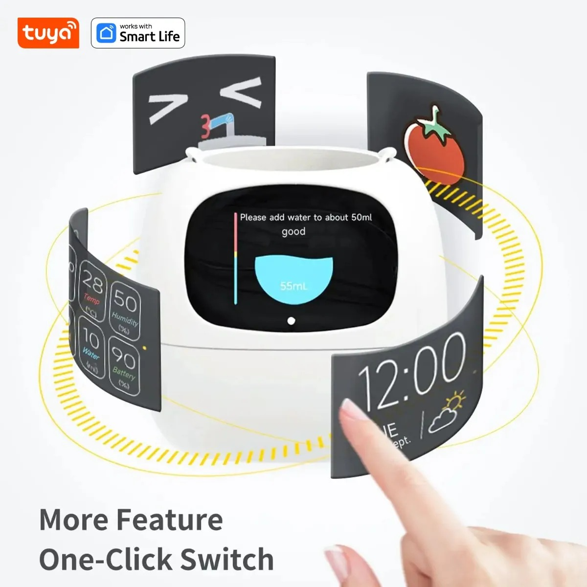 Macetero inteligente Ivy Tuya con sensores AI interactivos