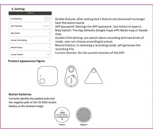Localizador Inteligente Antipérdida por Bluetooth Portátil