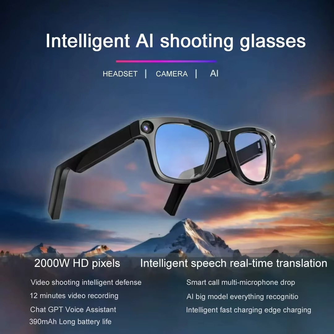 Gafas Inteligentes AI con Cámara HD y Control por Botón