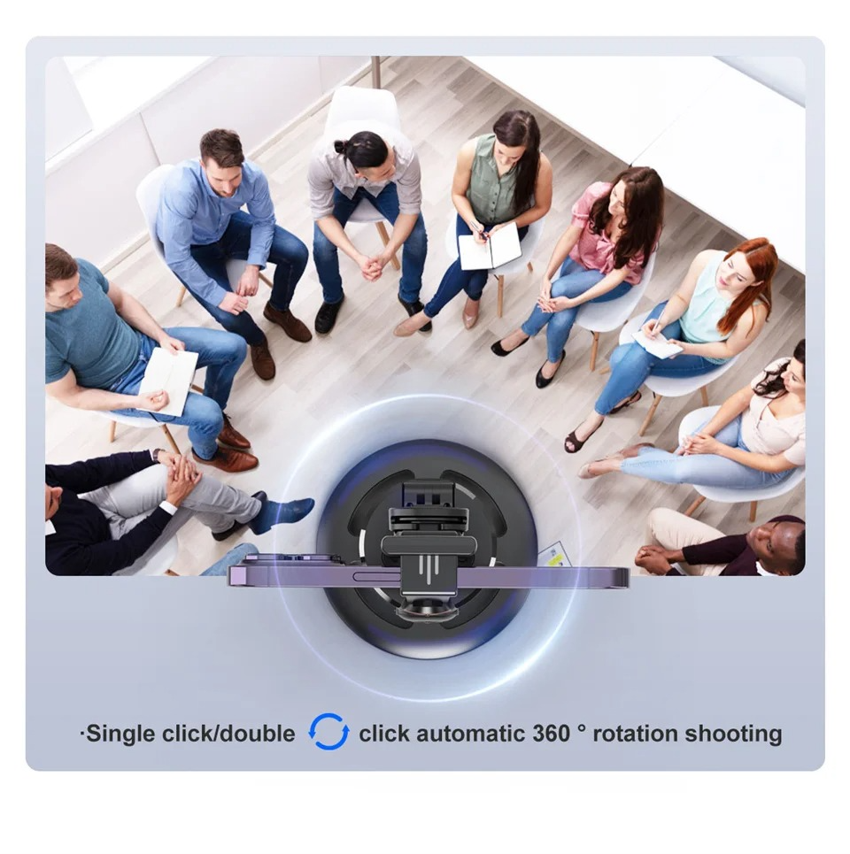 Estabilizador con seguimiento facial 360° tecnología portátil