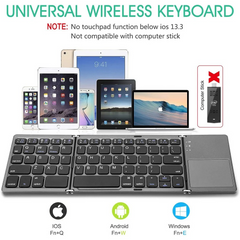 Teclado Bluetooth Plegable Inalámbrico Portátil 64 Teclas