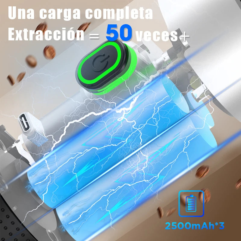 Cafetera portátil eléctrica para cápsulas y café molido