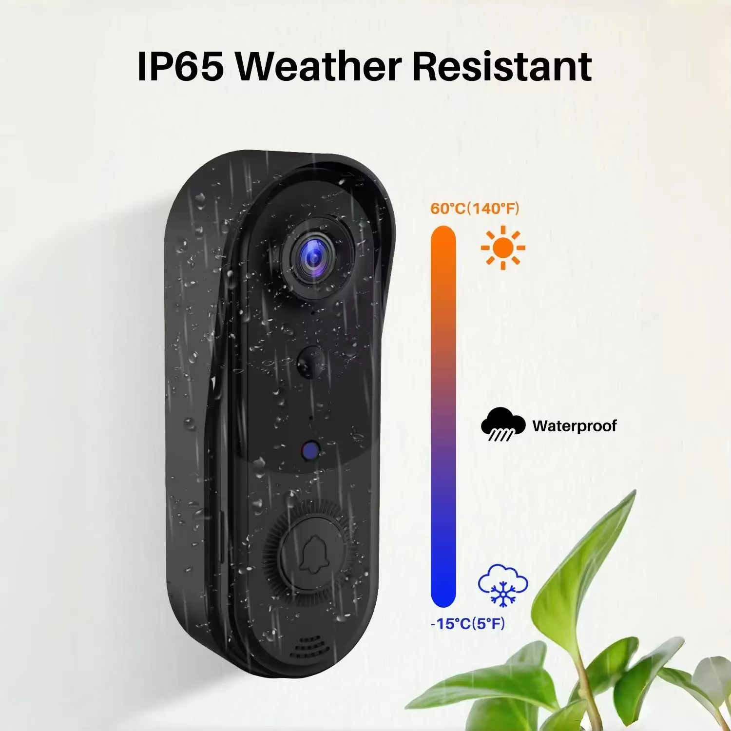 Timbre inteligente WiFi con videoportero visual a color