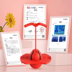 Pelota saltarina infantil con asa para equilibrio y juego