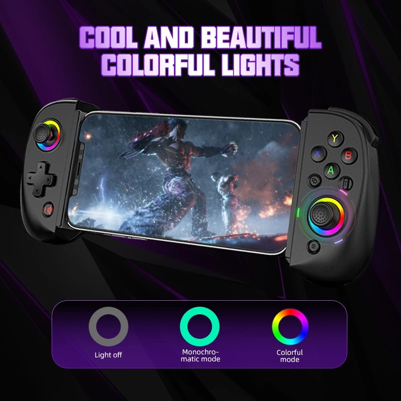 Gamepad Bluetooth extensible con gadgets tecnológicos para Android, iOS, Switch, PS y PC