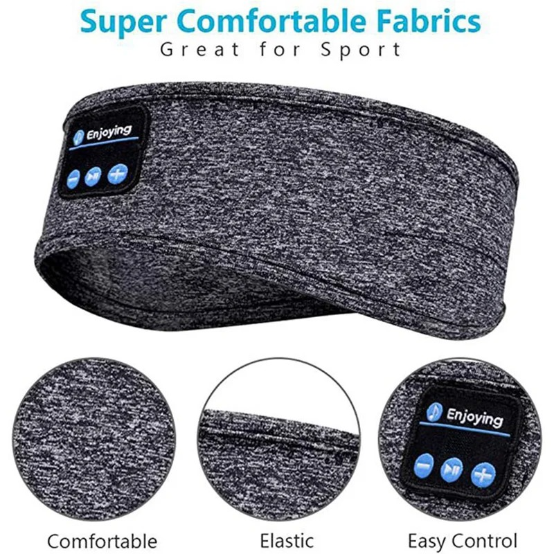 Diadema Bluetooth deportiva para dormir con música