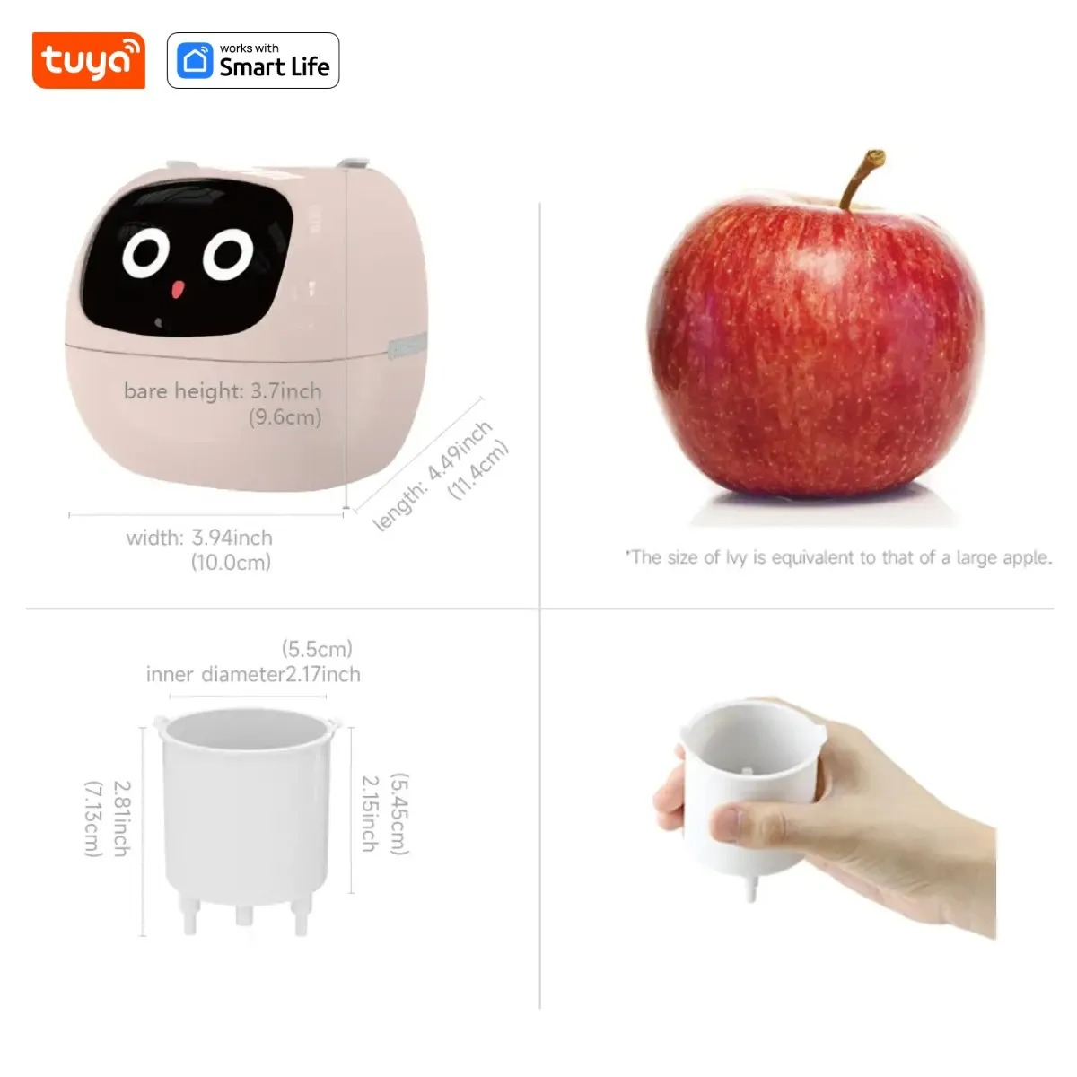 Macetero inteligente Ivy Tuya con sensores AI interactivos