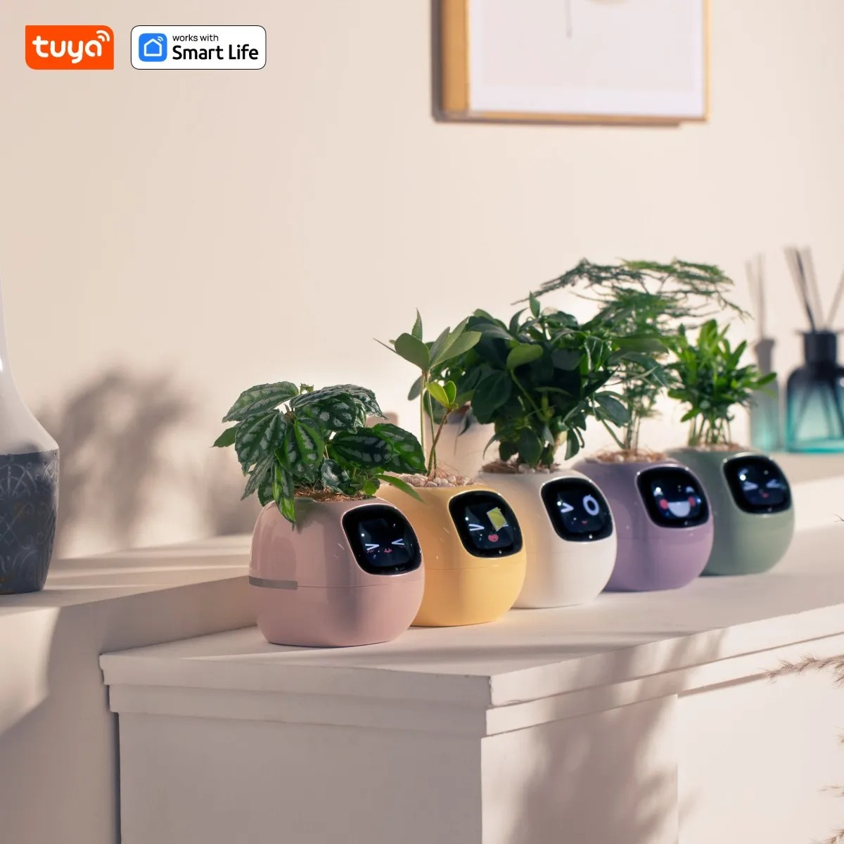 Macetero inteligente Ivy Tuya con sensores AI interactivos