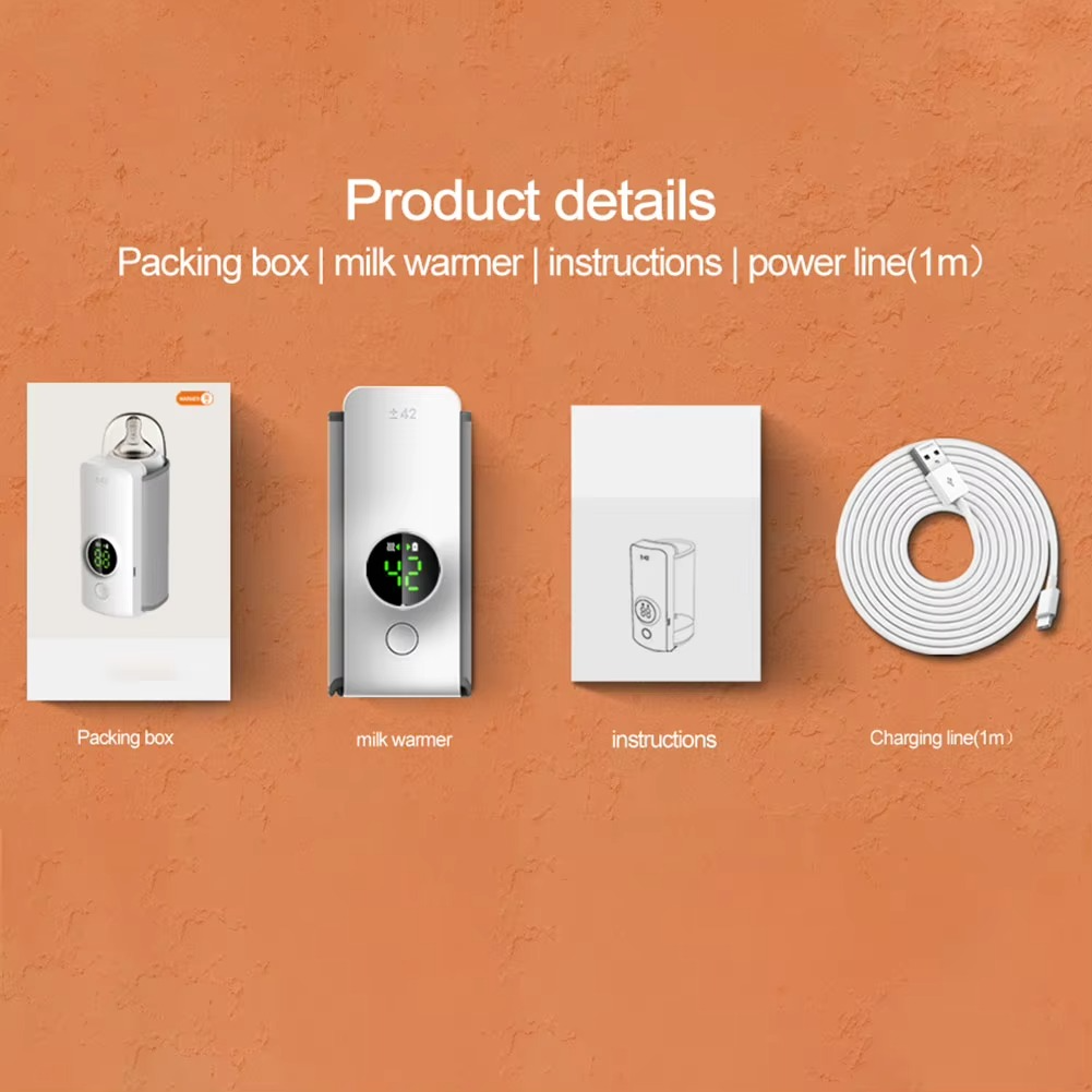 Calentador portátil inalámbrico para biberones USB