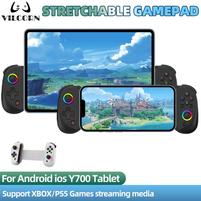 Gamepad Bluetooth extensible con gadgets tecnológicos para Android, iOS, Switch, PS y PC