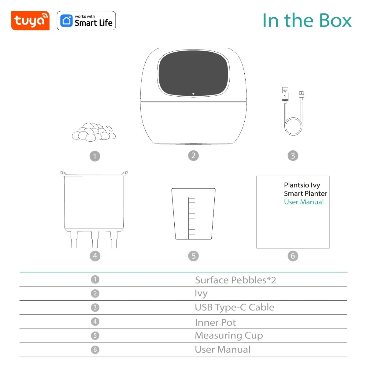 Macetero inteligente Ivy Tuya con sensores AI interactivos