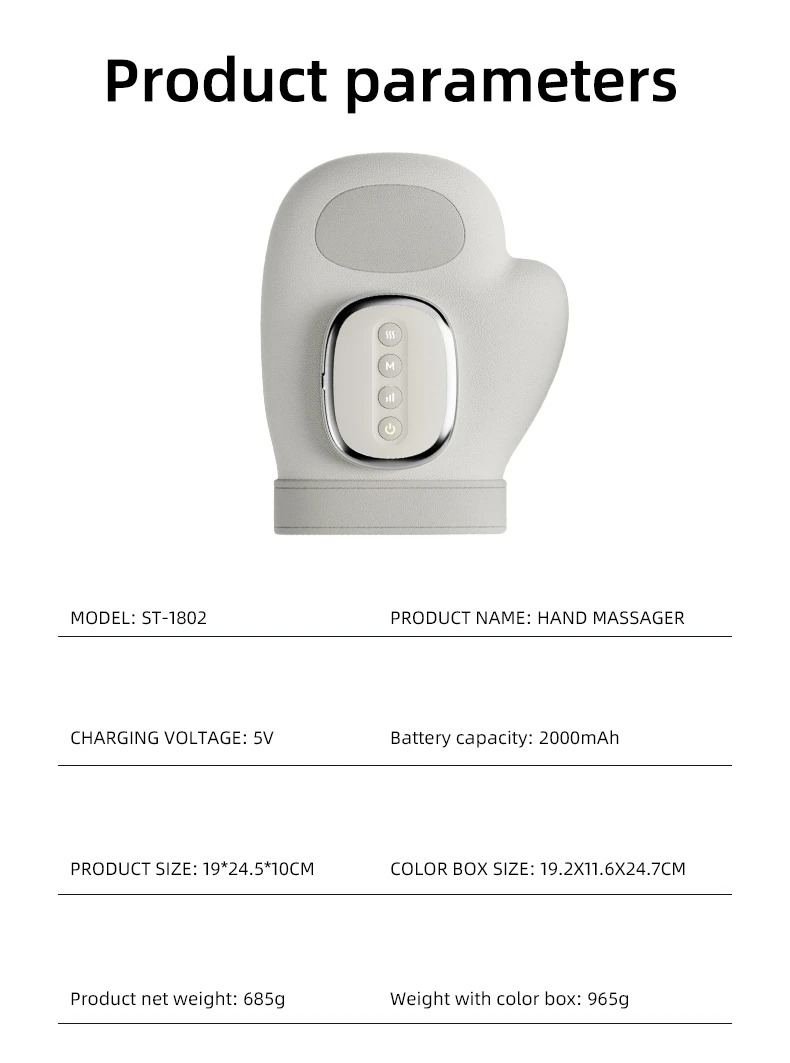 Masajeador inteligente de muñeca con calor y presión