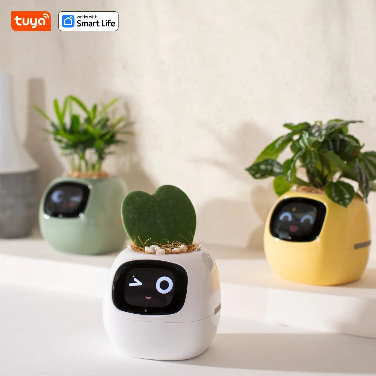 Macetero inteligente Ivy Tuya con sensores AI interactivos