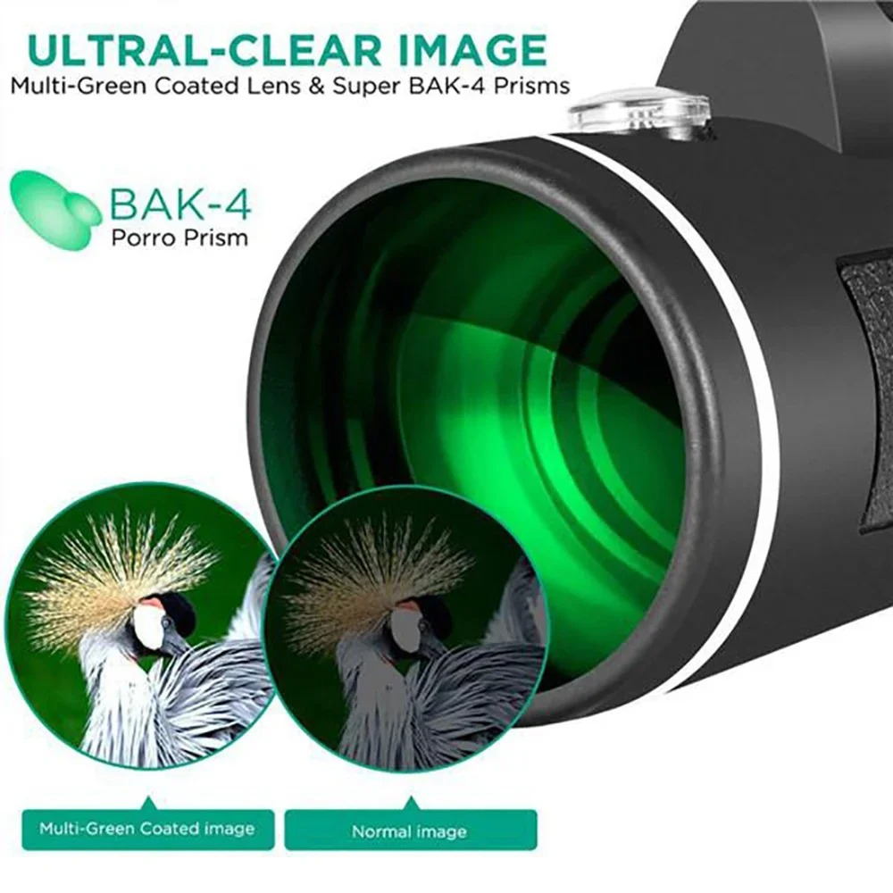 Telescopio Monocular 40x60 con Trípode y Soporte Móvil