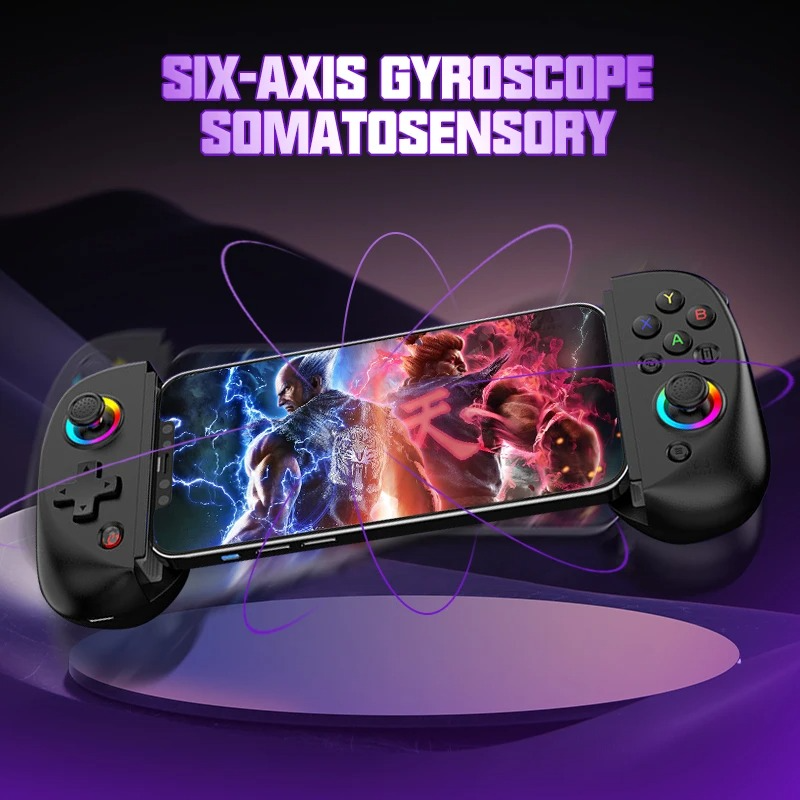 Gamepad Bluetooth extensible con gadgets tecnológicos para Android, iOS, Switch, PS y PC