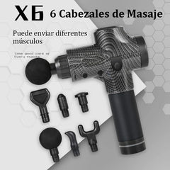 Pistola de masaje muscular eléctrica con control LCD