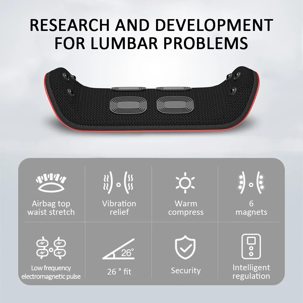 Masajeador lumbar con tracción inteligente y calor